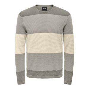 ONSPANTER REG 12 BLOCK STRUC CREW KNIT