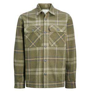JPRRAYMOND MELANGE CHECK LS OVERSHIRT SN