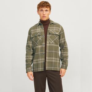 JPRRAYMOND MELANGE CHECK LS OVERSHIRT SN