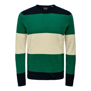 ONSPANTER REG 12 BLOCK STRUC CREW KNIT